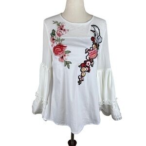 Nylon Apparel Embellished Blouse